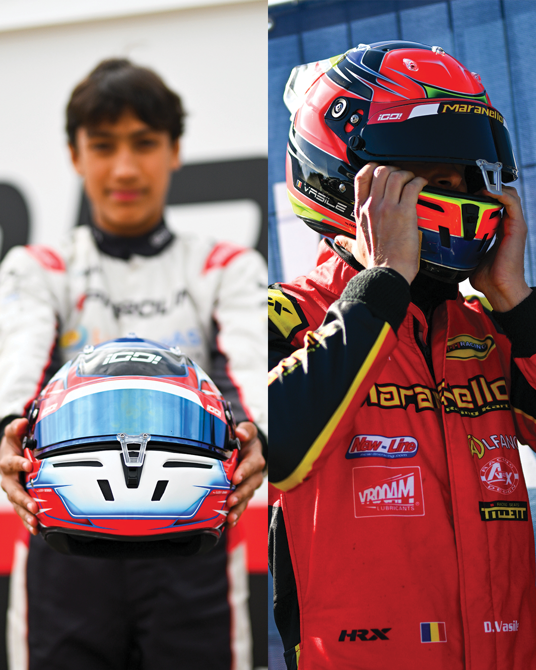 iGO! Helmets on the international karting stage with Giacomo Giusto and Daniel Vasile